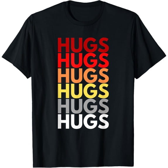 Hugs Valentine's Day Word Romantic Colorful Word Hugs T-Shirt