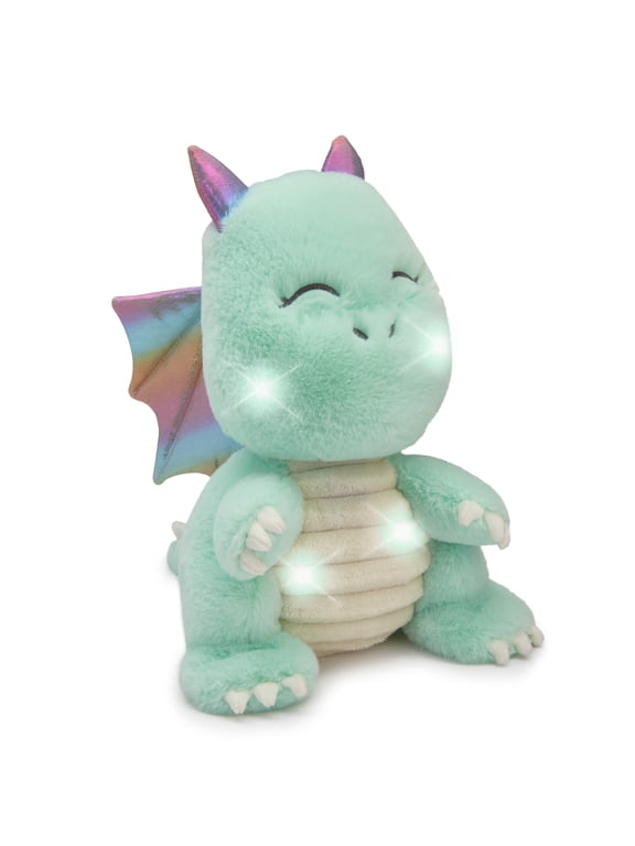 Glow Brights 12" Dragon Plush with LED Lights & Sound Effects, Ultra-Soft