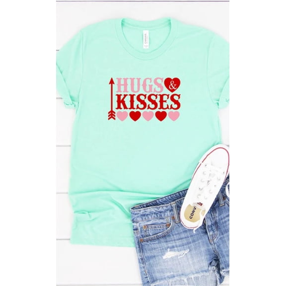 Hugs and Kisses Graphic Tee T-Shirt