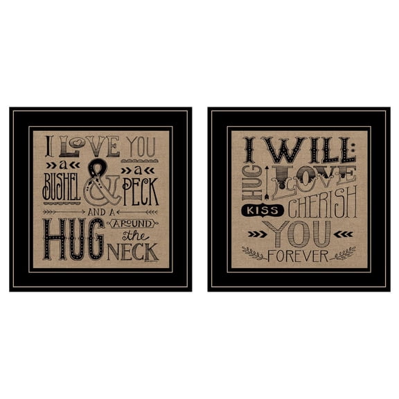 TrendyDecor4U Hugs Forever 2-Piece Vignette By Deb Strain Wall Art V463-704G