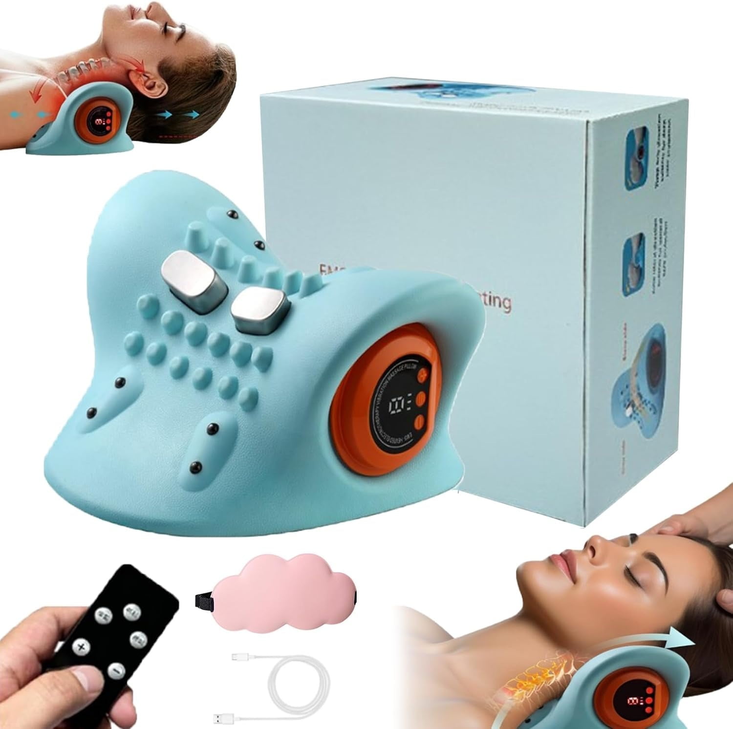 Neck Massager, 2025 Top Notch Massager, Shiatsu Neck and Back Massager, Electric 4d Neck and Shoulder Massager with Heat, 26° Angle Neck Massager for Pain Relief Deep Tissue (1PCS)