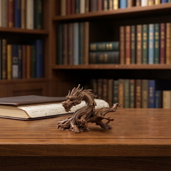 Hugtrea 3D Printed Chinese Dragon Ornament, Dragon Fish Tank Decoration, Desktop Dragon Sculpture, Creative Dragon Figurine for Aquarium And Home Decor