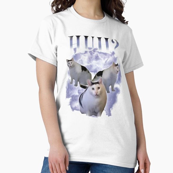 Huh Cat Ben Meme 90s Bootleg Vintage Internet Comedy Portrait T-Shirt