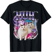 Huh Cat Chonky Meme Funny Confused Cat Meme Lovers T-Shirt