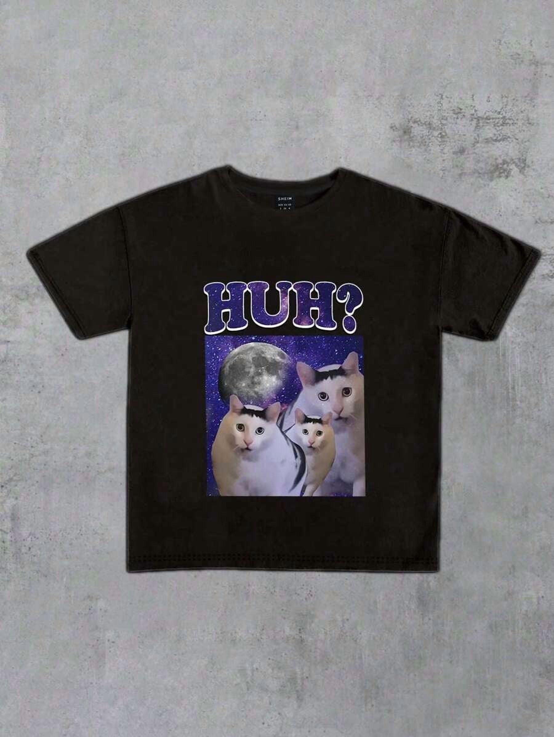 Huh Cat T-Shirt, Funny Cat Shirt, Gift For Cat Lovers T-Shirt, Huh