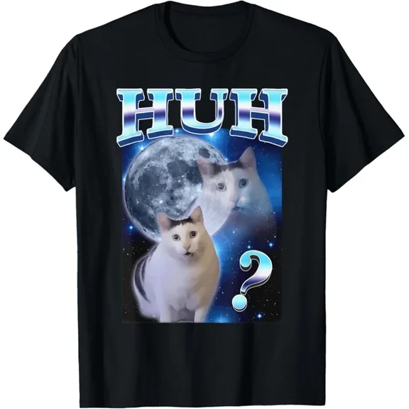 Huh Dank Cat Tee T-Shirt Daughter, Coworker, Frien