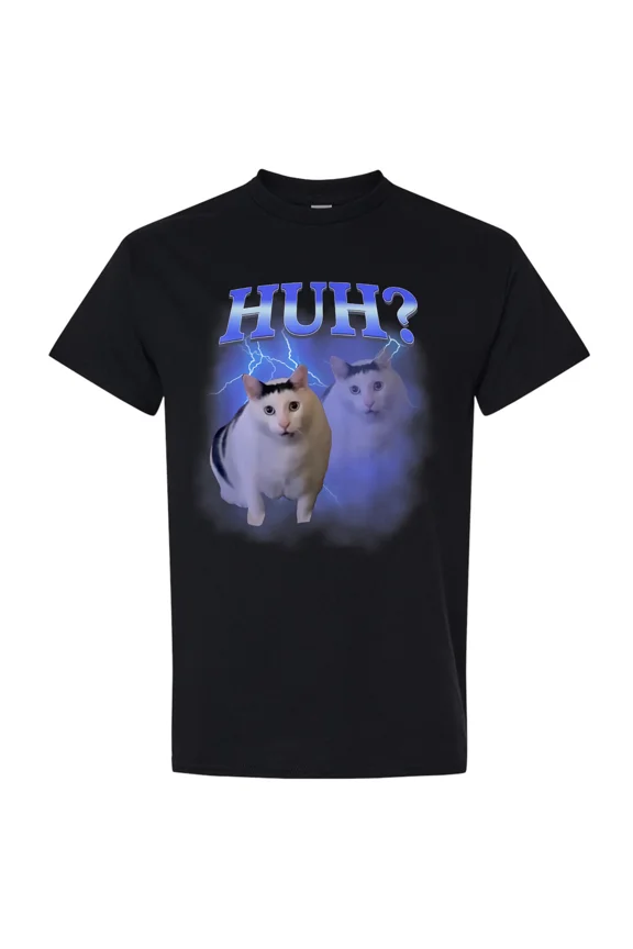 Huh Silly Cat Meme Funny Oddly Bootleg Specific Dank Meme T-Shirt
