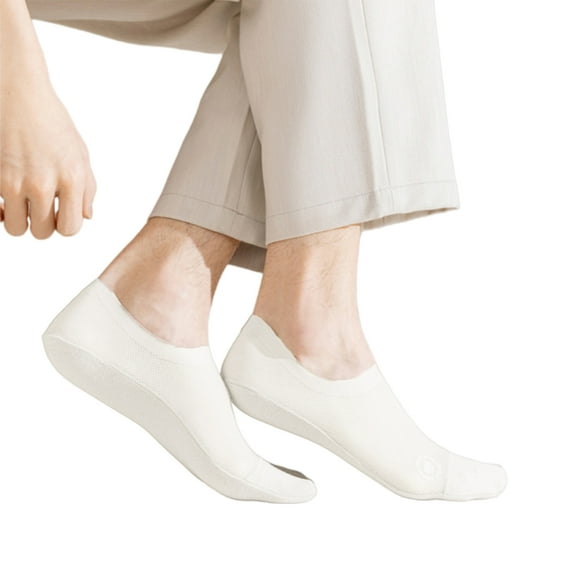 Huhudde 1 Pair Men's Not Show Socks Breathable Mesh Socks Antis Slip Invisible Socks Thin Summers Low Cut Liner Socks Hosiery