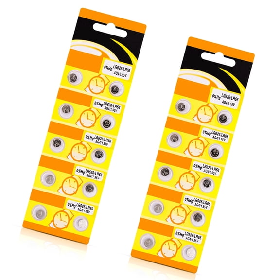 Huhudde 10/20Pieces AG4 LR626 Alkaline Button Batteries Compact AG4 LR626 Alkaline Button Cell Batteries for Low Power Devices