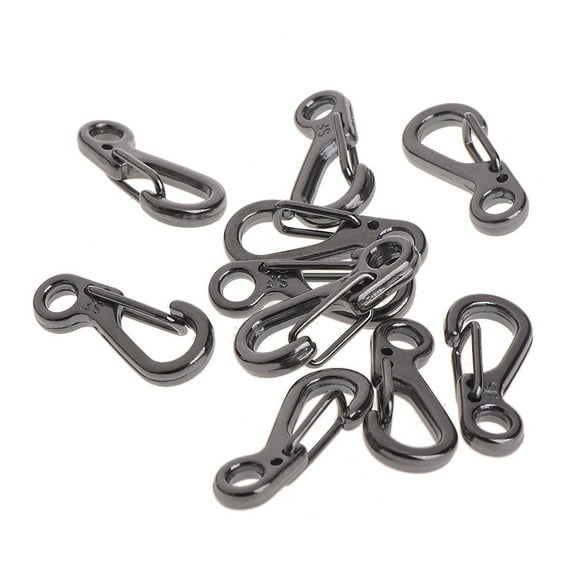 Huhudde 10 PCS Metal for Chain Holder Carabiner Quick Release Hooks Buckle Camping Clip Spring Hook Easy to Use