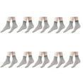 thumbnail image 1 of Huhudde 10 Pairs Women's Anti Snags Super Thin Stockings Silk Soft Stretchable Sheer Ankle High Socks For Formal and Casual, 1 of 15