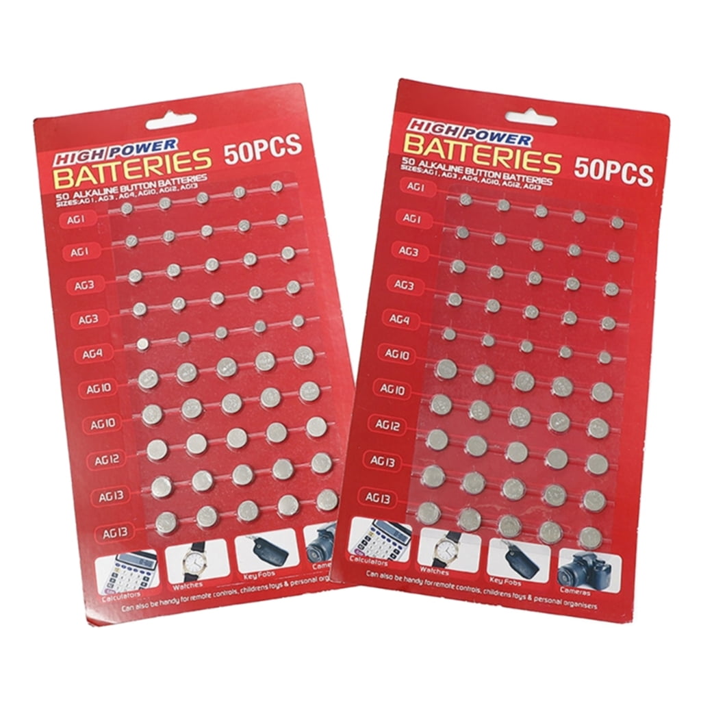 Huhudde 100Pcs/lot AG1/AG3/AG4/AG10/AG12/AG13 Batteries Set for Watch ...