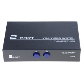 Huhudde 2 Ports Switcher Splitter 2 Ways VGA Video Adapter Converter Box for PC f