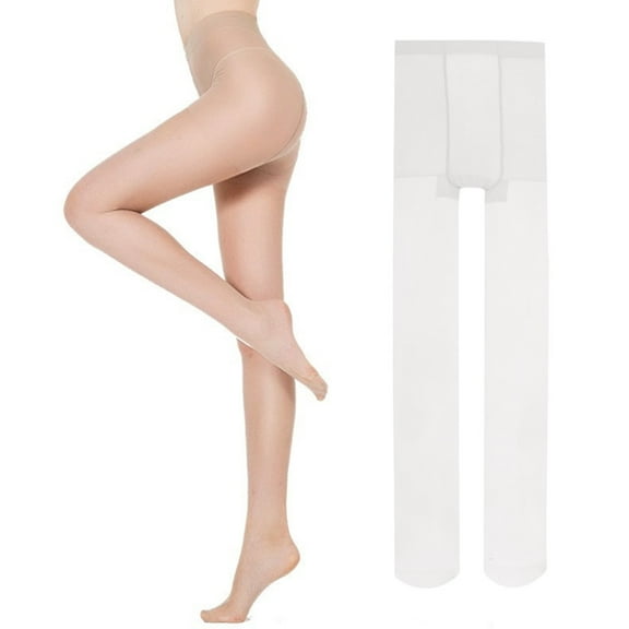 Huhudde 2Pcs Fashionable Pantyhose Thin Super Sheer Tights See Through High Waist Stockings Bottoming Leggings Hosiery for Women