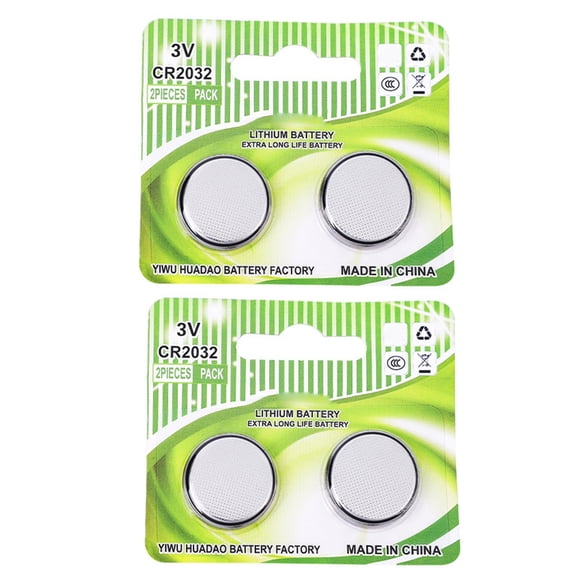 Huhudde 2pcs/4pcs CR2032 Lithium Coin Cell 3V Button Batteries Durability and Reliable