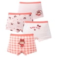 thumbnail image 1 of Huhudde 4 Pack Girls' Cotton Boxers Briefs Elastic Waist Cartoon Boy Shorts Underwear Offering Everyday Comfort and Flexibility, 1 of 15