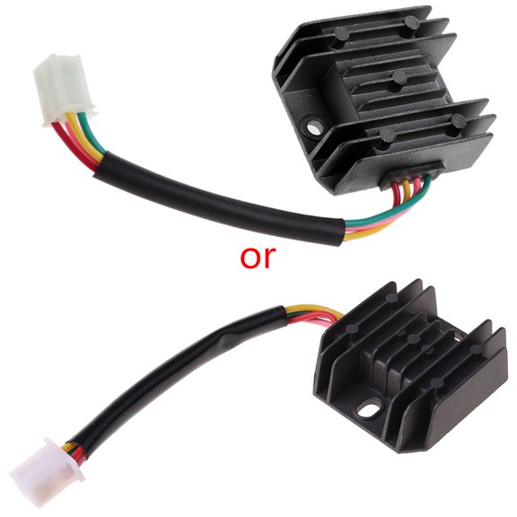 Huhudde 4 Wires Voltage Regulator Rectifier for Moped ATV GY6 50 150cc Dirt Bike Scooter