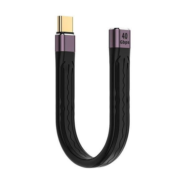 Huhudde 40Gbps Extension Cable PD 100W Fast Charging Type C Female to Type C Male Cable