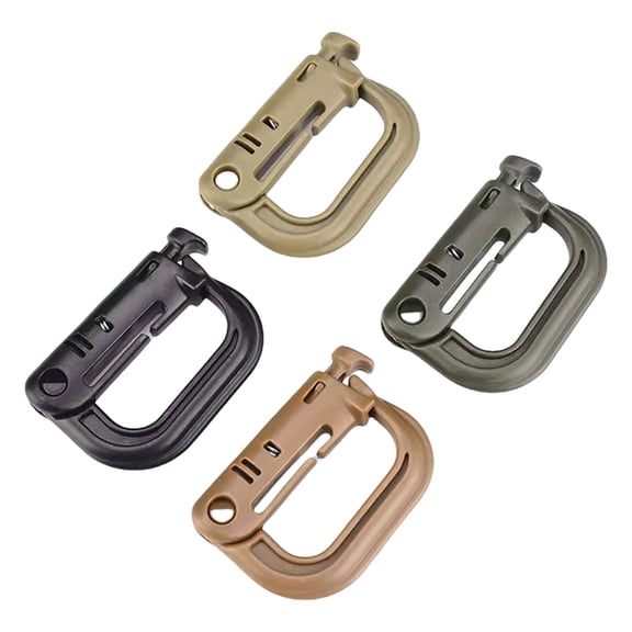 Huhudde 4pcs Multipurpose Backpacks Carabiners Quickly Hook Hanging Buckles Clip for Fishing Enthusiasts