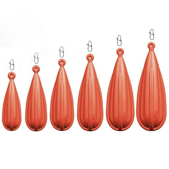 Huhudde 5/6pcs Fishing Practice Plug Soft PVC Baits Casting Plug Different Weights Casting Tool for Kids Improving Casting Skill