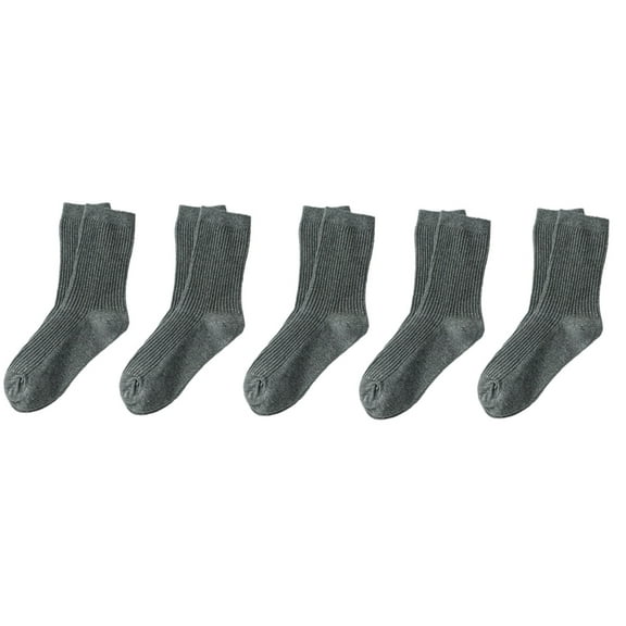 Huhudde 5 Pairs Men's Athletic Workout Sports Calf Socks With Breathable Ribbed Knitted Fabric For Hiking Tennis Casual Wear