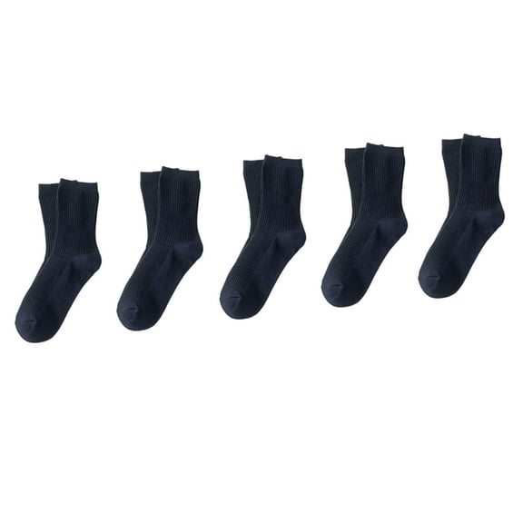Huhudde 5 Pairs Men's Athletic Workout Sports Calf Socks With Breathable Ribbed Knitted Fabric For Hiking Tennis Casual Wear