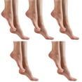 thumbnail image 1 of Huhudde 5 Pairs Women's Super Thin Sheer Nylon Stockings Breathable Everyday Wear See Through Ankle High Socks for Formal Casual, 1 of 17