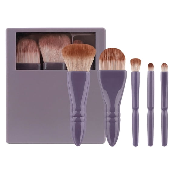 Huhudde 5 Pcs Travel Brush Set with Bag Eye Shadow Brush Makeup Brush Cosmetic Brush