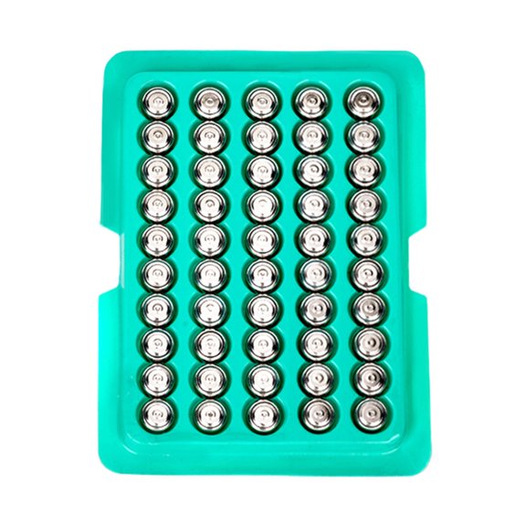 Huhudde 50/100x AG13 Button Cell Batteries AG13 Button Cell Battery 1.55V LR44 Battery