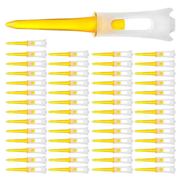 Huhudde 50Pcs/pack More Distance Consistent Height Golfs Tees Standard Castles Golfs Tees Set for Golfs Driver Training