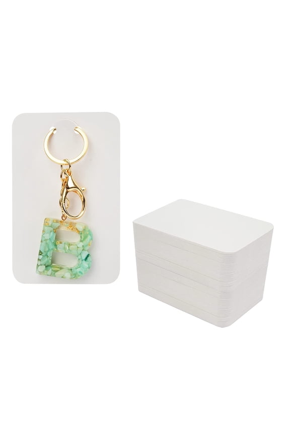 50Pieces Keychain Packaging Selling Card Keychain Display Cards Brown Paper