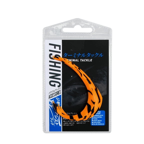 Huhudde 5Pcs Thickened Silicone Octopuses Hook Streamers Soft Spare Curled Tails Tie Streamers Silicone Easy to Use