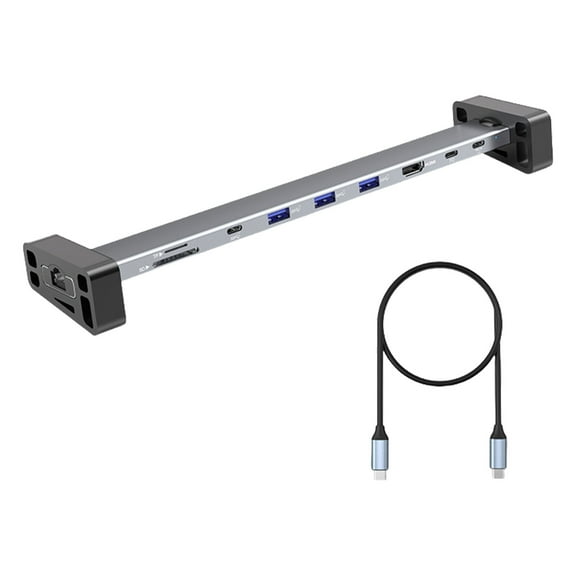 Huhudde 9 in 1 USB C Docking Station with Detachable Stand Feet and Multiple USB A Port Rj45 Ethernet 1000Mbps PD100W 4K60hz