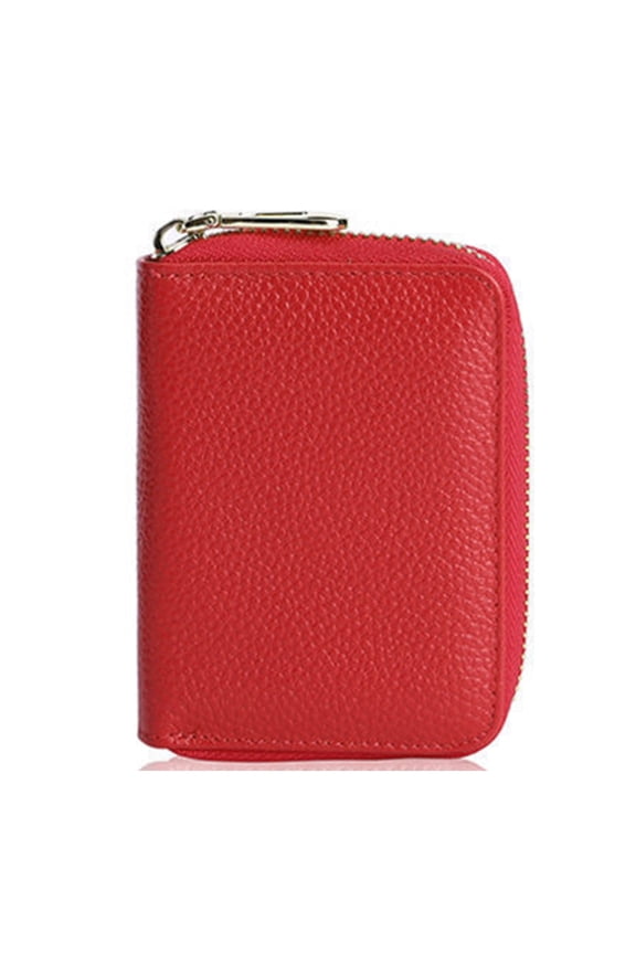 9Slots RFIDS Blocking Credit Card Wallet Pu Leather Card Cases Holder Zippers Buniess Card Organizers Accordion Wallet