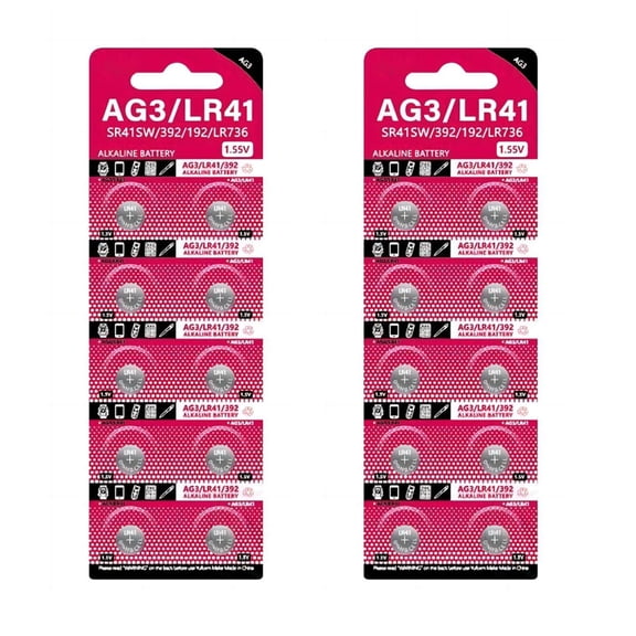 Huhudde AG3 Cell Coin Battery 1.55V Button Batteries LR41 SR41 192 392 Battery Cells Essential for Lamp Light Watch Electronics
