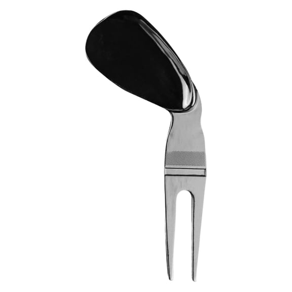 Huhudde Alloy Golfs Divot Tool Curved Golfs Green Parts Alloy Bending Golfs Divot Repair Tool Portable Golfs Green Divot Fork