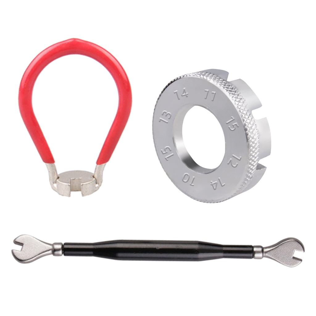Huhudde Bike Spoke Adjustment Wrench Tool Set Mountain and Road Bike Rim Correct Tool