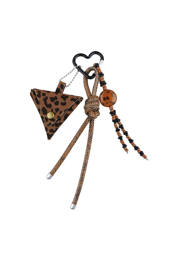Braided Rope Keychain Leopards Print Bag Pendant Charm Fashion Bag Accessories for Handbag,Backpack Purse Decorations