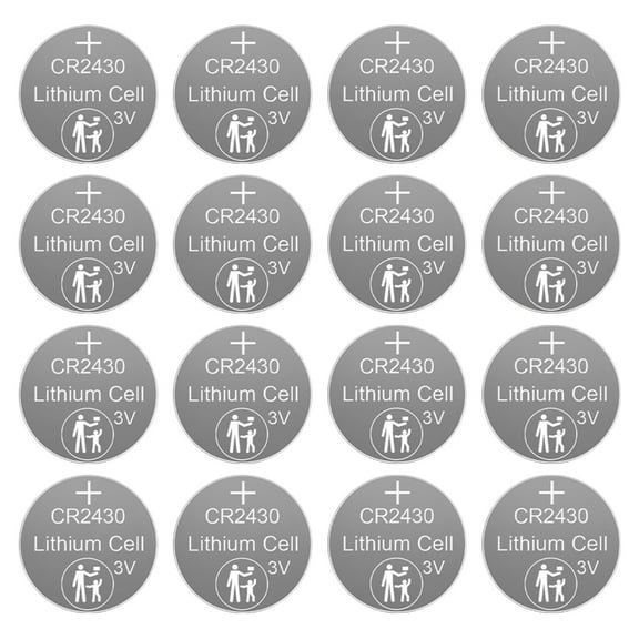 Huhudde CR2430 3V Lithium Coin Battery 3V 285mAh High Capacity Button Cell for Remote Controls, Watches, and Alarms