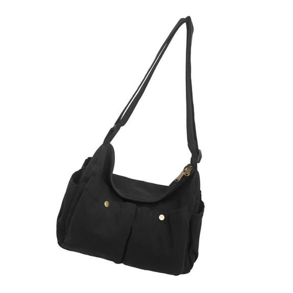 Huhudde Canvas Messengers Bag Large Bag Crossbody Shoulder Bag Handbag with Multiple Pocket Aesthetic Travel Work Bags Handbag