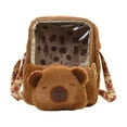 thumbnail image 1 of Huhudde Capybara Shaped Plush Backpack Soft And Comfortable Shoulder Bag With Functional Compartments For Everyday Use, 1 of 20