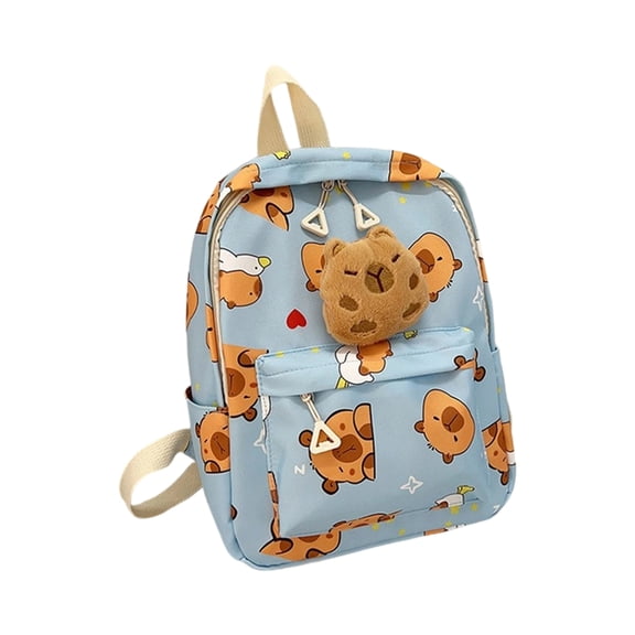 Huhudde Capybara Themed Backpack For Students Spacious And Delicate School Bag Book Bags Suitable For Outdoor Adventures