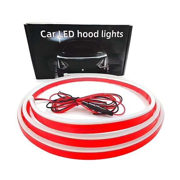 Huhudde Car Hood Light LED Strips Flexible Exterior Car LED Strips Lights 12V Waterproof Daytime Running Light Decoration