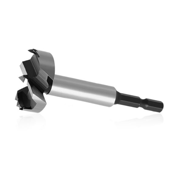 Huhudde Carbides Tipped Forstner Drill Bit with 6.35mm Hex Shank Clean and Smooth Holes