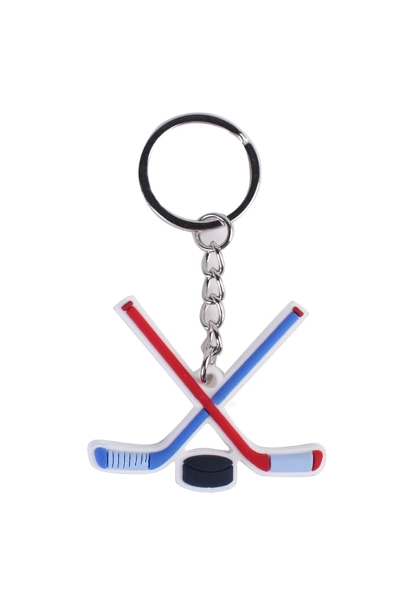 Cartoon Ice Hockey Keychain Ice and Snow Sports Pendant Car Keyring Decorations