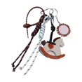 thumbnail image 1 of Huhudde Creative Leather Horse Keychain Pendant With Braided Rope Keyring Bag Charm For Car Keys And Bags Decoration, 1 of 13