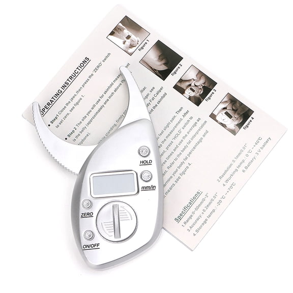 Huhudde Digital Display LCD Body Fat Caliper Skin Fold Analyzer