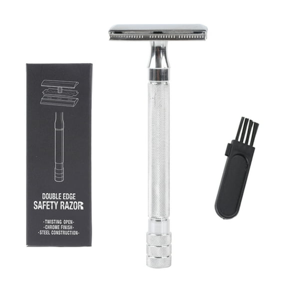 Huhudde Double Edge Safety for Razor for Men for w/ Cleaning Brush for Barbershop Every