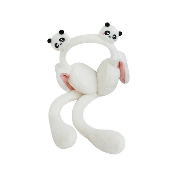 Huhudde Ear Moving Panda EarMuffs to Keep You Warm in Cold Weather for Halloween