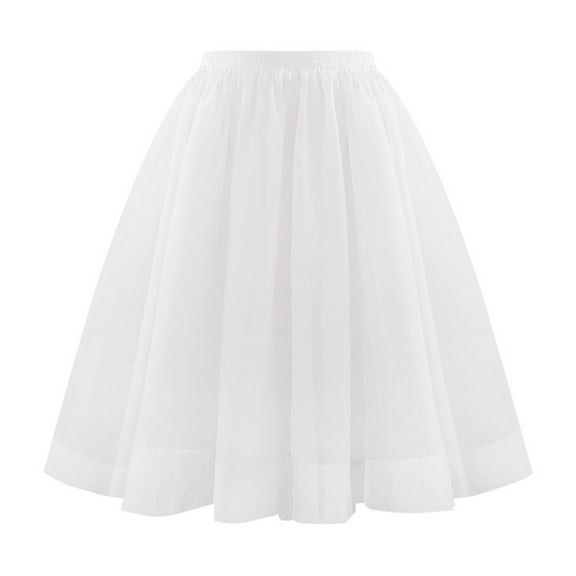 Huhudde Fashionable Skirt with Pleated Design And Lightweight Mesh Short Dress Elastic Waist Band Layered Skirt for Women